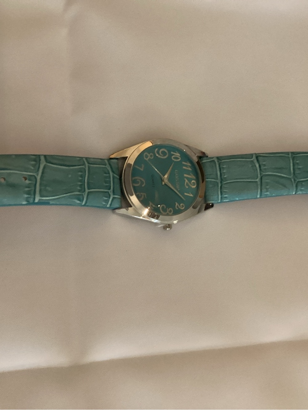 Gossip Turquoise Dial Watch with Turquoise Leather-Style Strap
